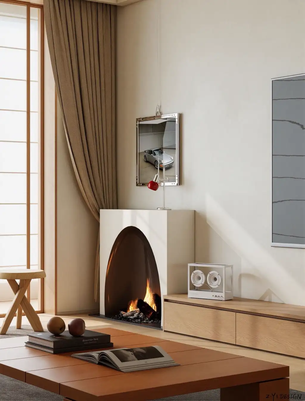 Warm Residential Rendering 06, interior view 6