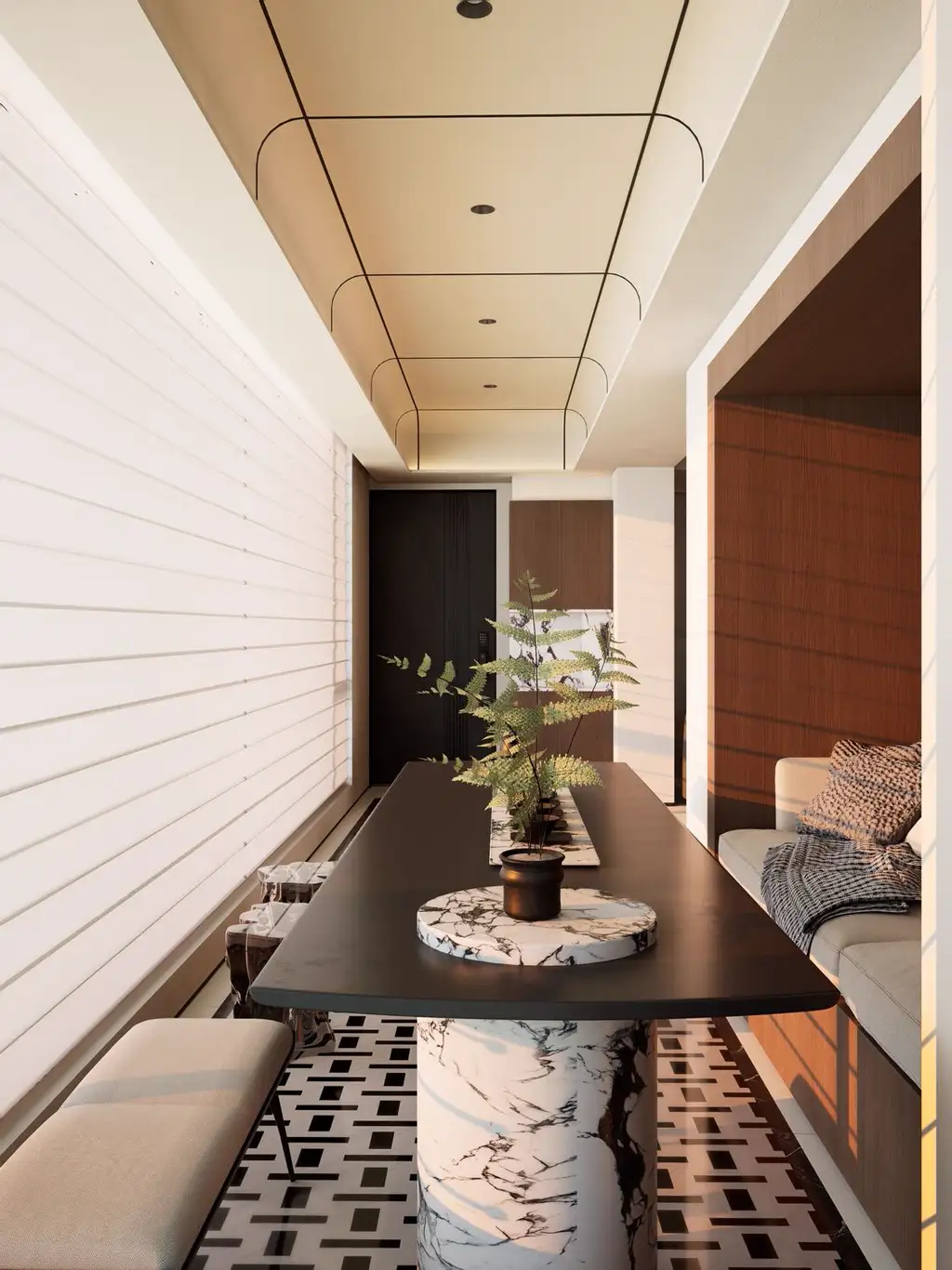 Warm Residential Rendering 07, interior view 2