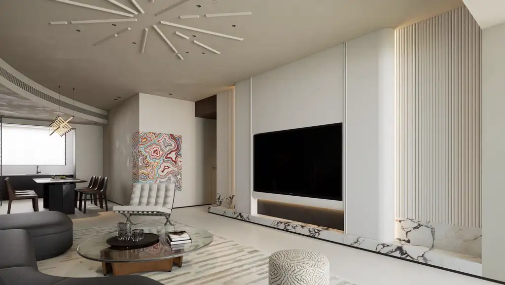 Warm Residential Rendering 07, interior view 4