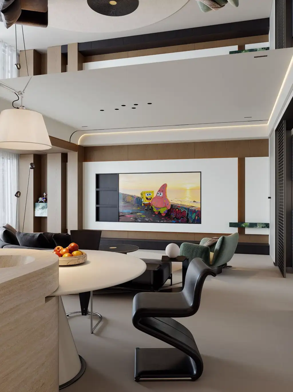 Modern Interior Rendering 02, interior view 1