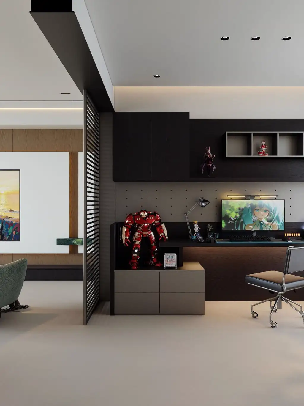 Modern Interior Rendering 02, interior view 3