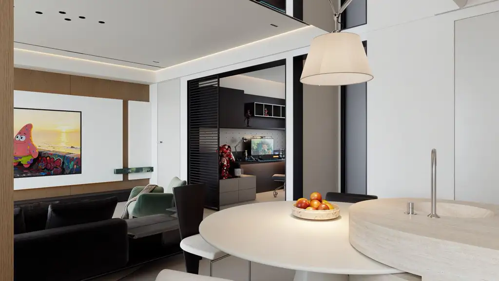 Modern Interior Rendering 02, interior view 17