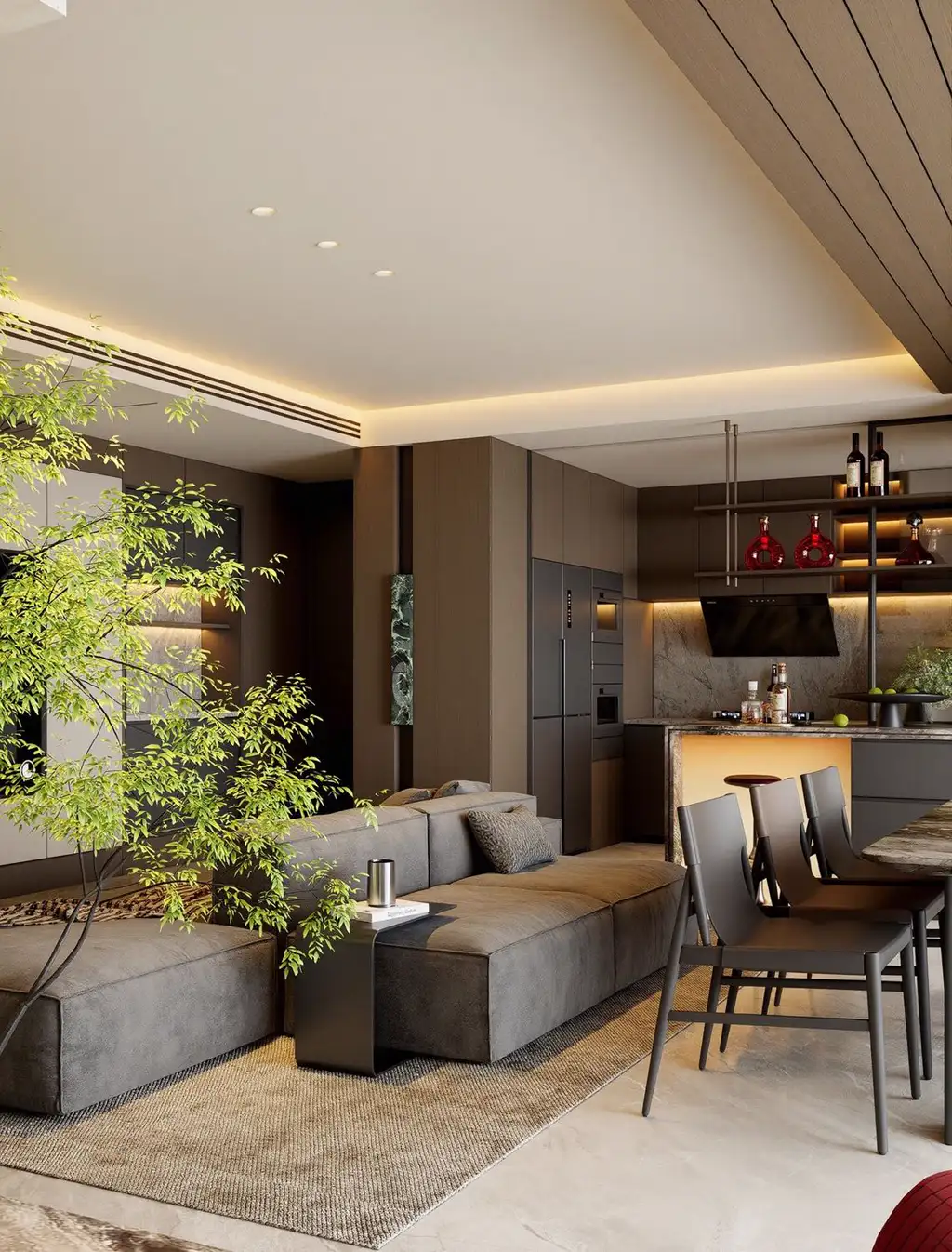 Italian Minimal Interior Rendering 19, interior view 1