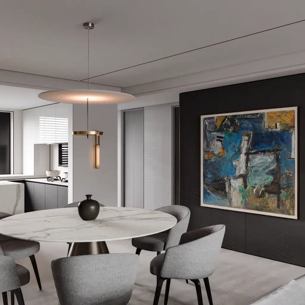 Italian Minimal Interior Rendering 20, interior view 2
