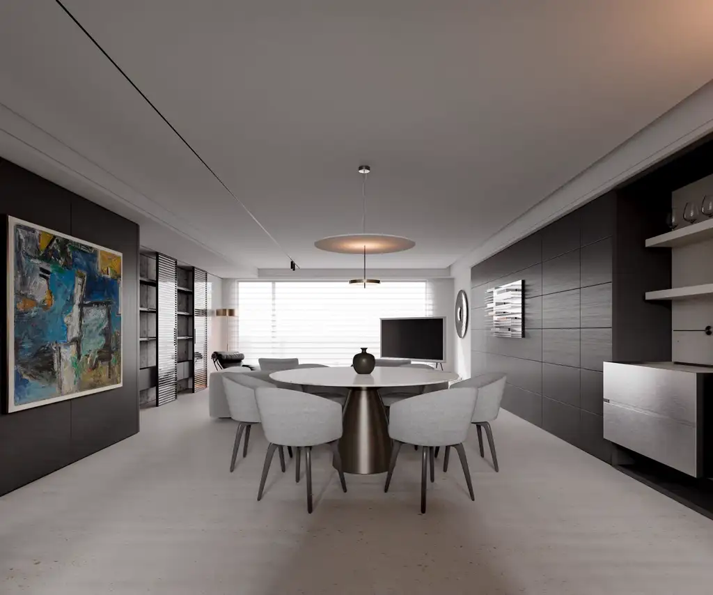 Italian Minimal Interior Rendering 20, interior view 7