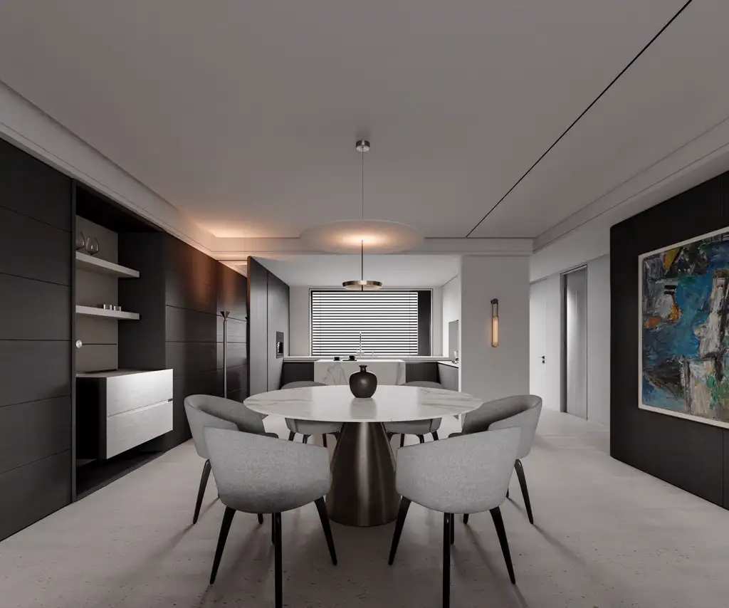Italian Minimal Interior Rendering 20, interior view 11