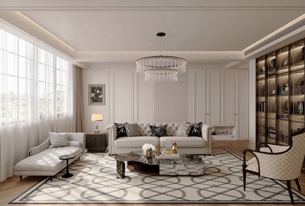 French Classic Interior Rendering 05, interior view 10