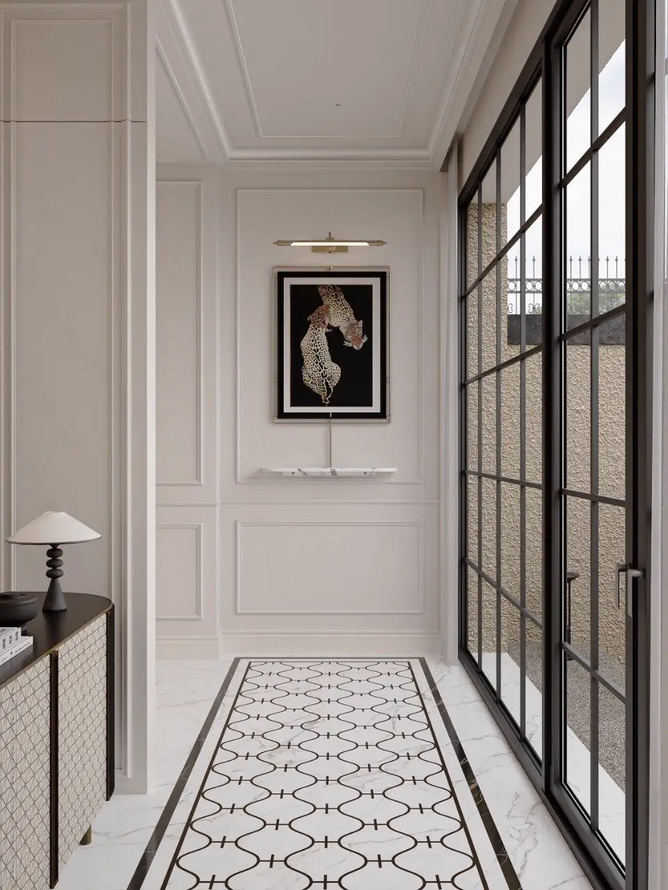 French Classic Interior Rendering 05, interior view 12