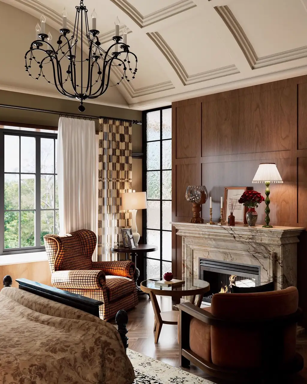 French Classic Interior Rendering 06, interior view 3