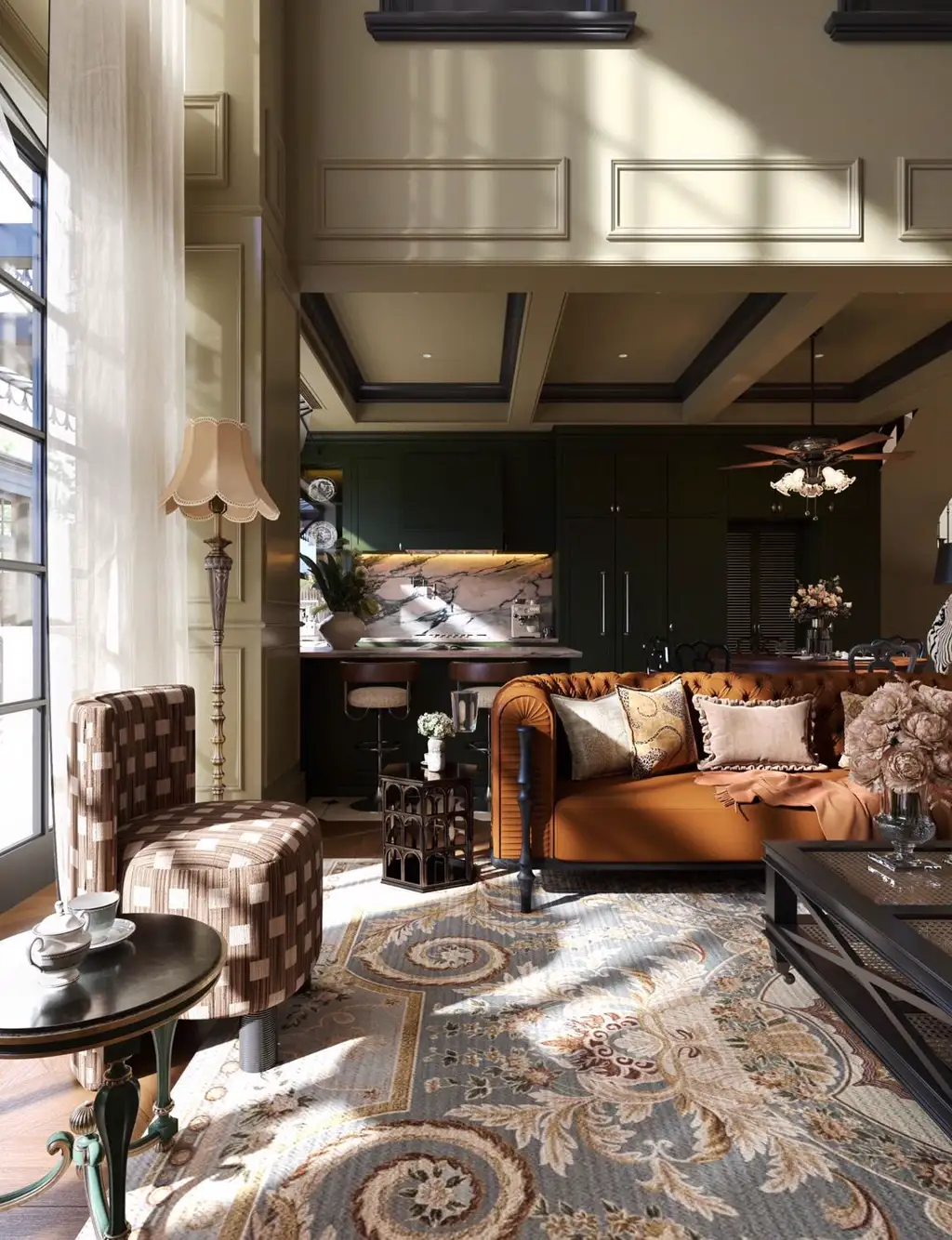 French Classic Interior Rendering 06, interior view 7