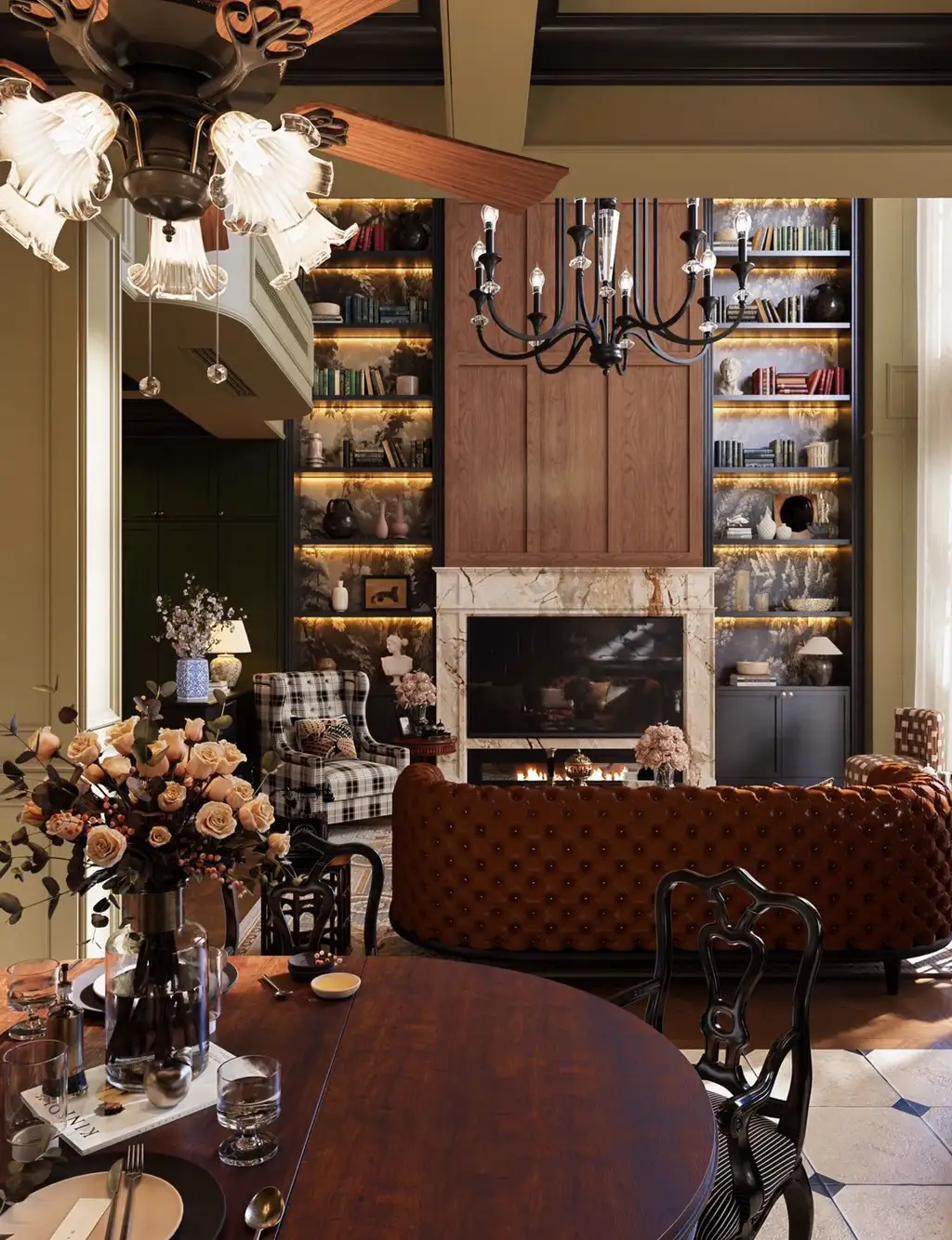 French Classic Interior Rendering 06, interior view 8