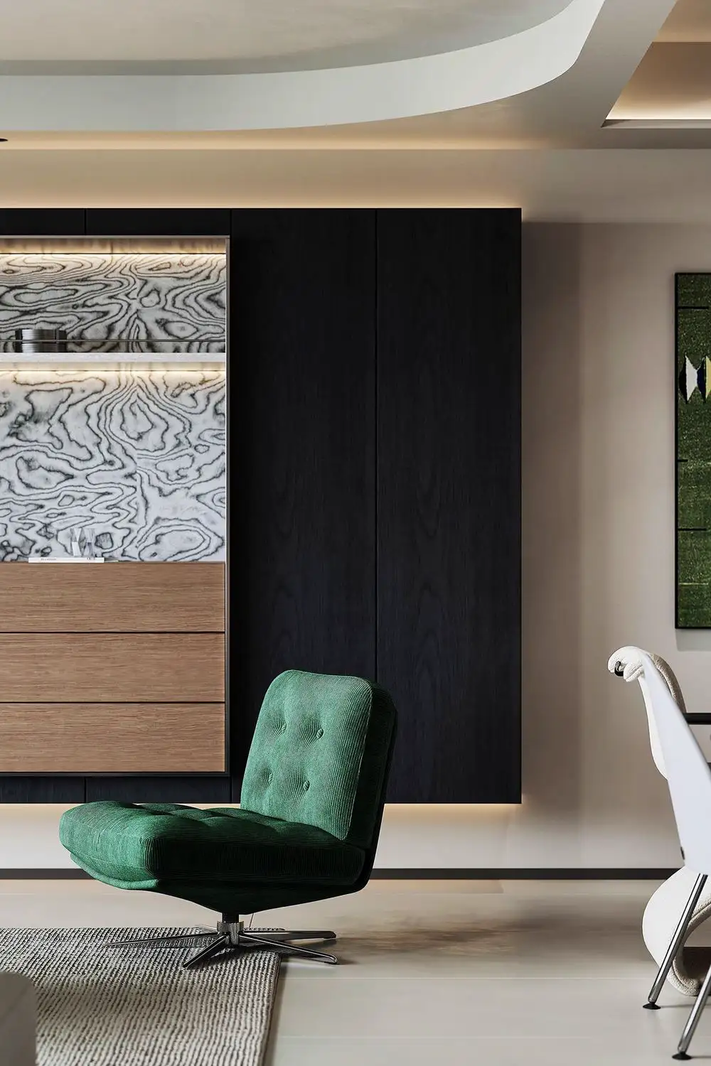 French Classic Interior Rendering 07, interior view 6