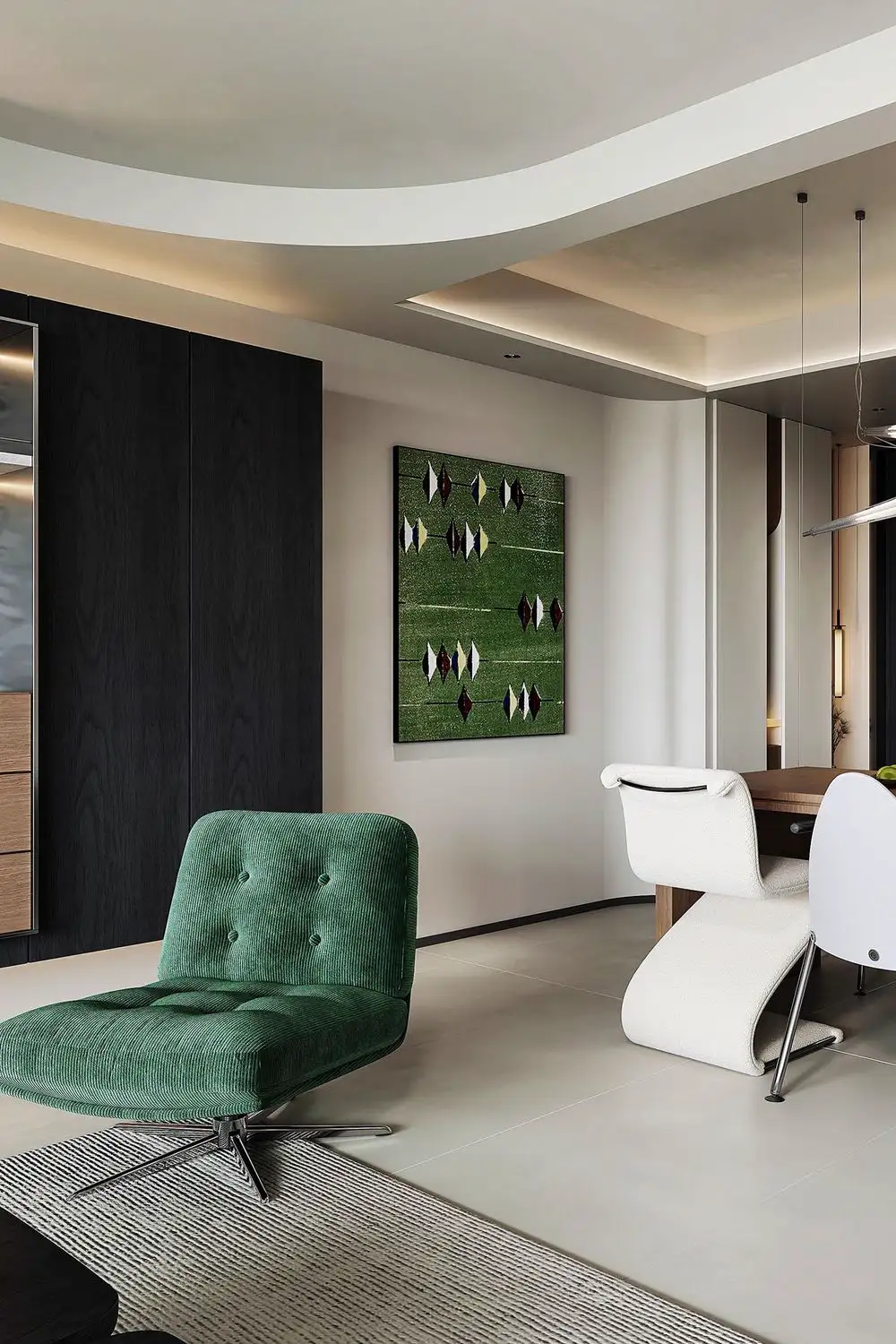 French Classic Interior Rendering 07, interior view 11