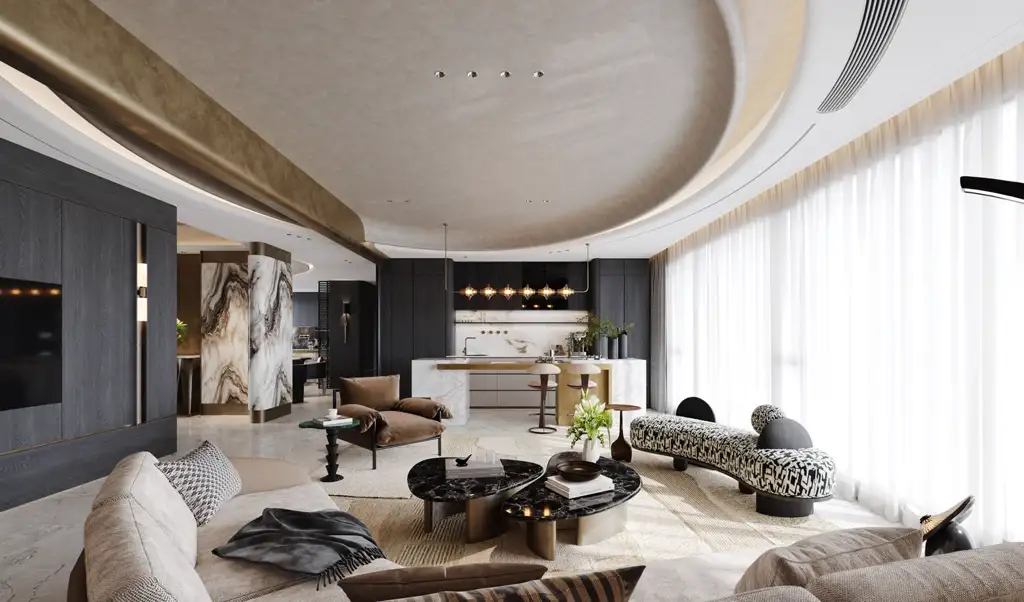 Warm Residential Rendering 10, interior view 1