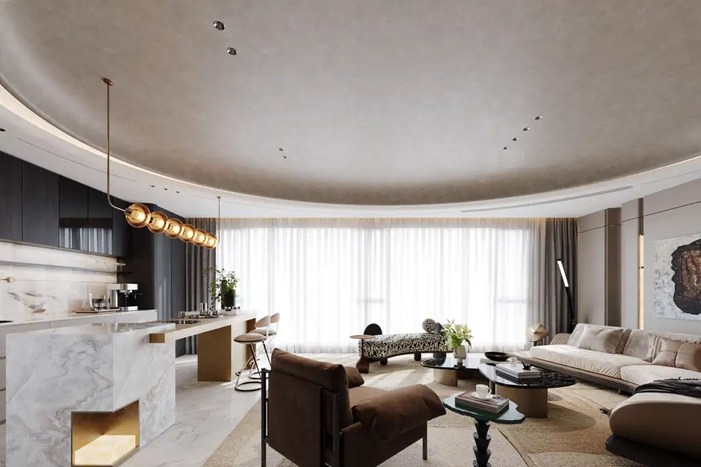 Warm Residential Rendering 10, interior view 5