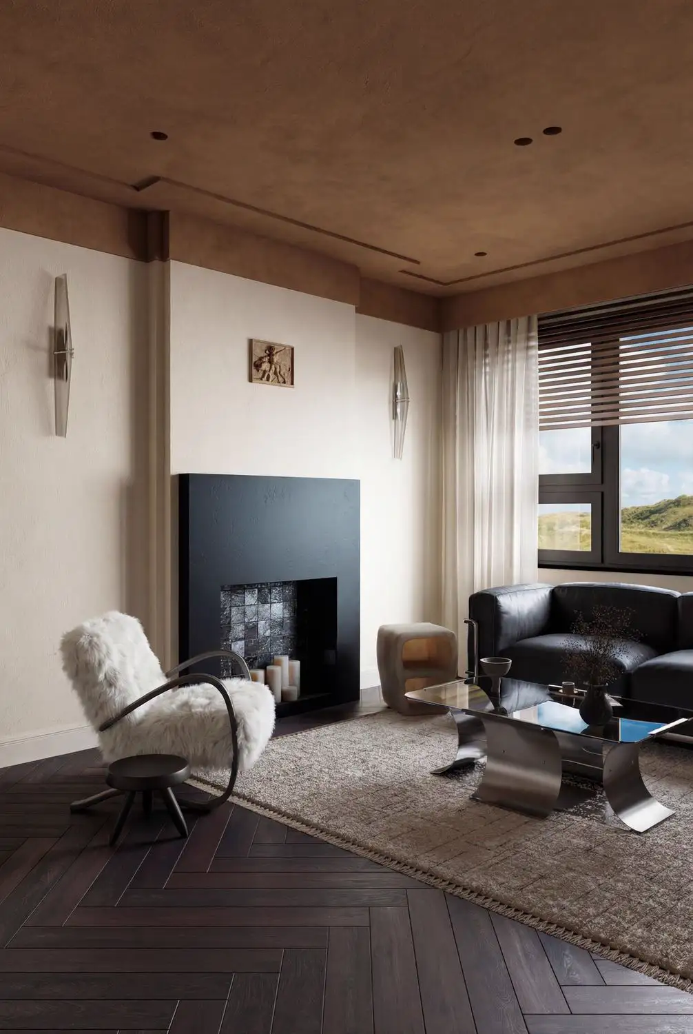 Natural Wood Interior Rendering 16, interior view 1