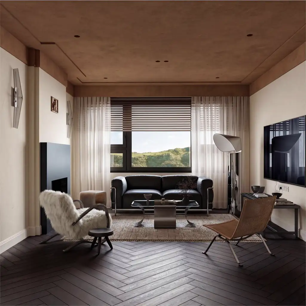 Natural Wood Interior Rendering 16, interior view 2