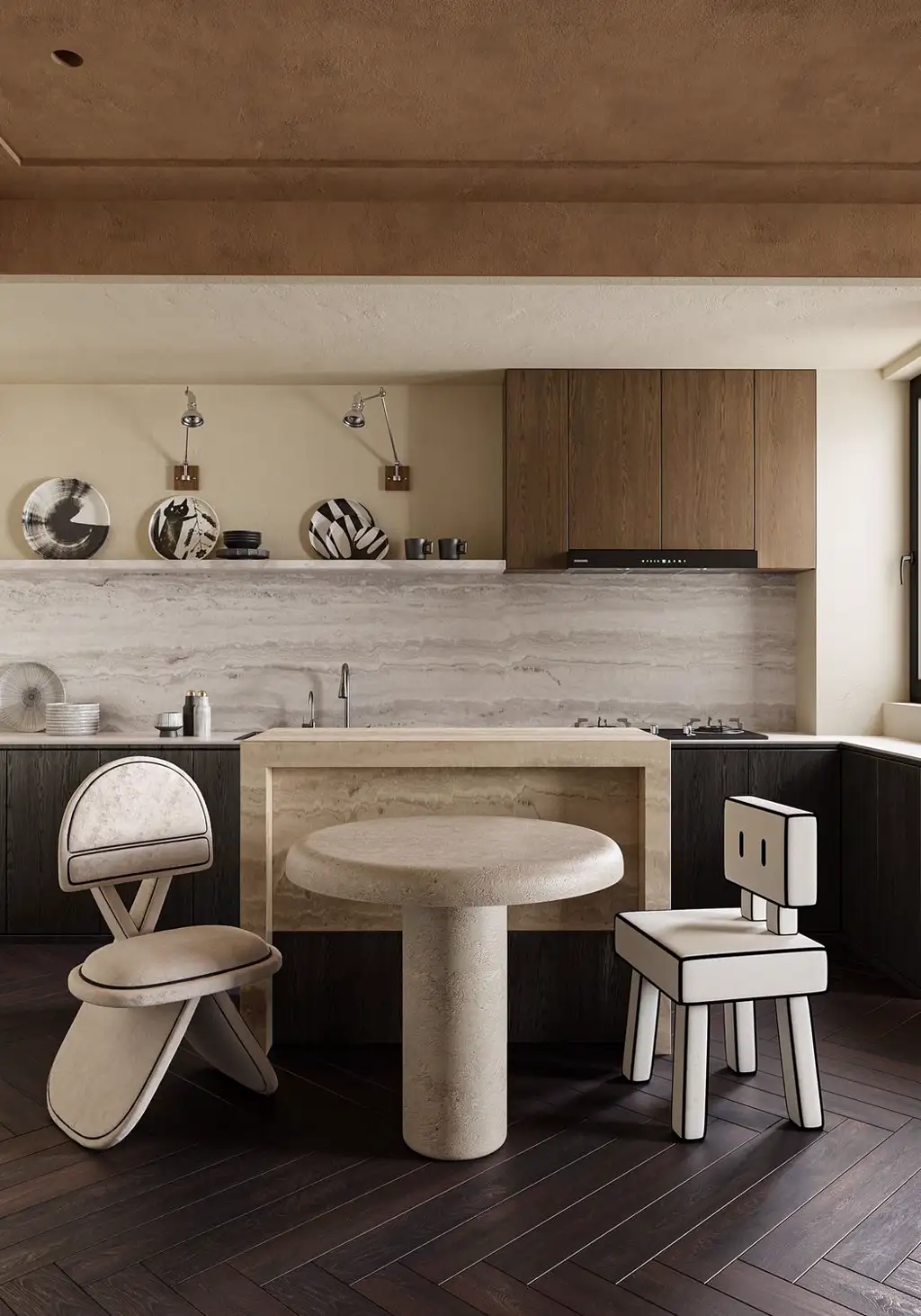 Natural Wood Interior Rendering 16, interior view 8
