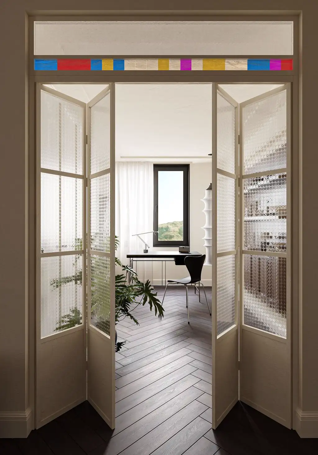 Natural Wood Interior Rendering 16, interior view 15