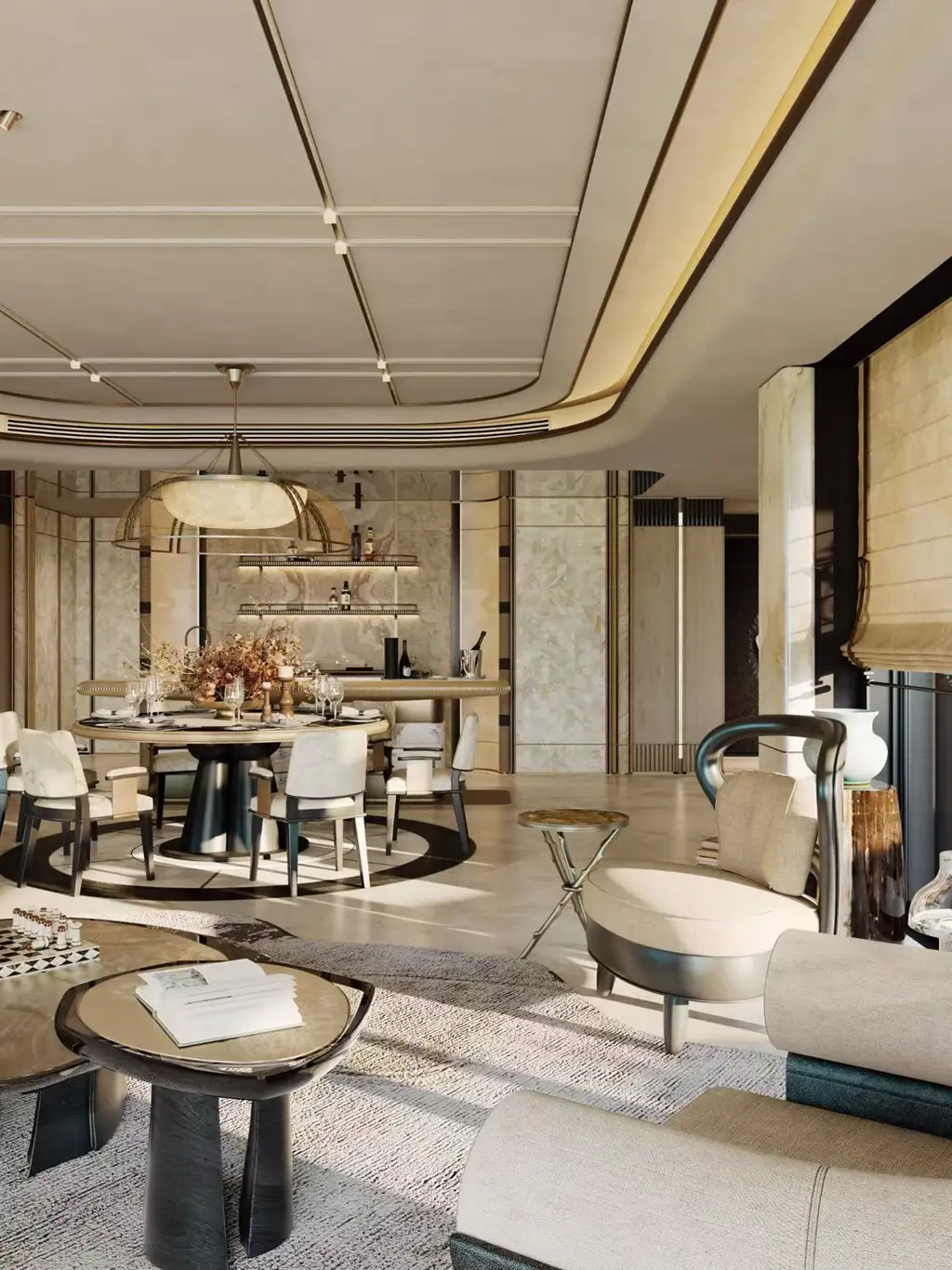 Light Luxury Interior Rendering 07, interior view 1
