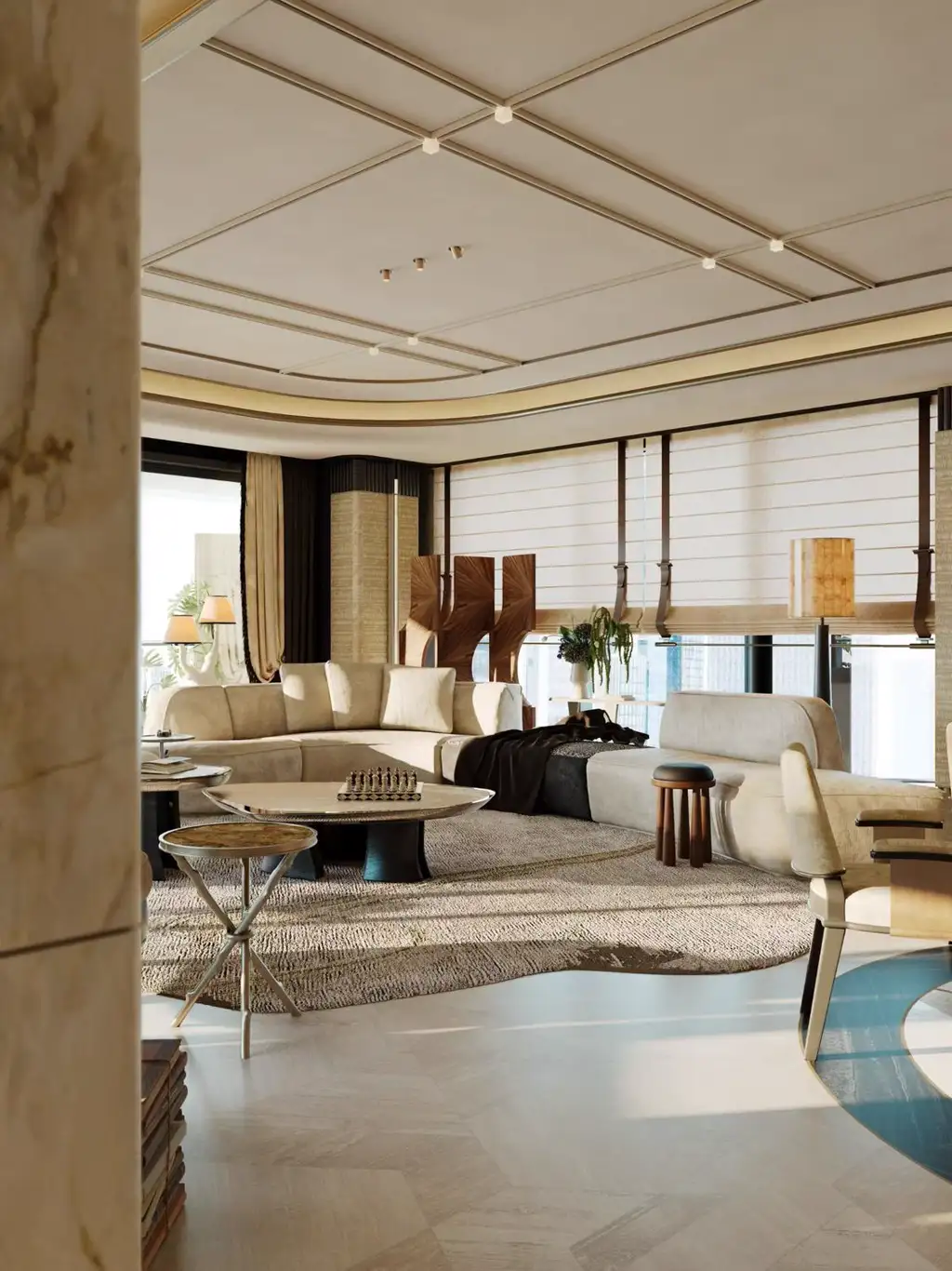 Light Luxury Interior Rendering 07, interior view 3