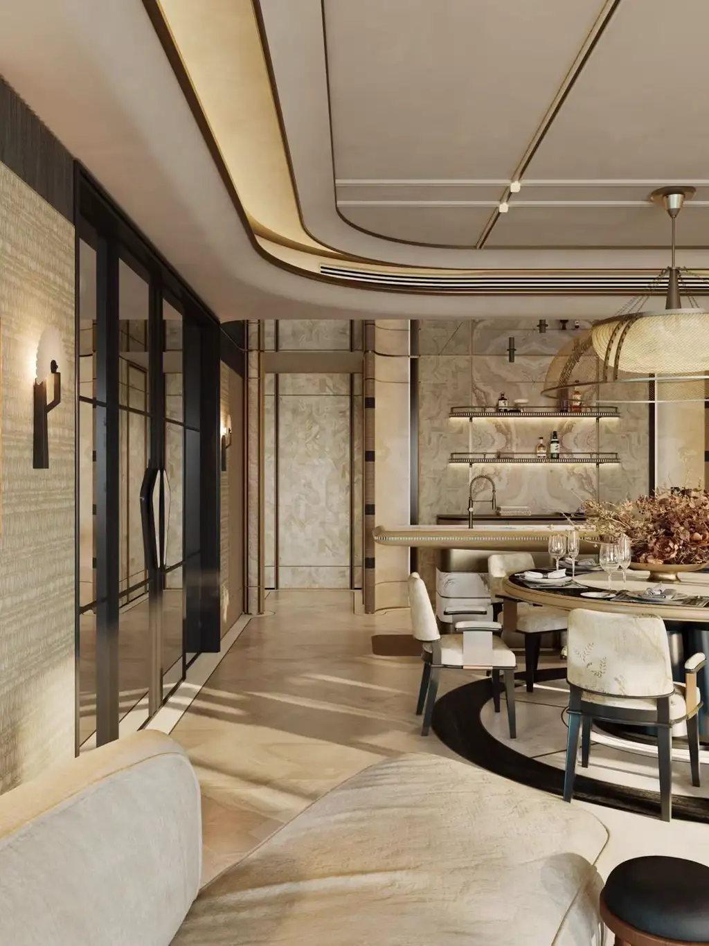 Light Luxury Interior Rendering 07, interior view 4