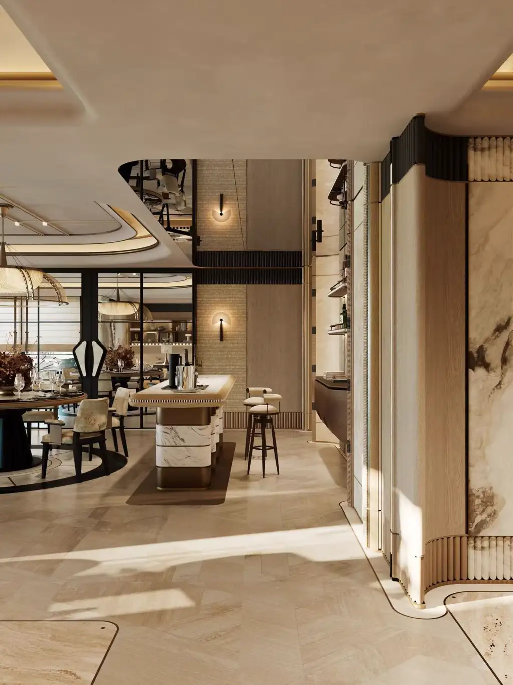 Light Luxury Interior Rendering 07, interior view 6