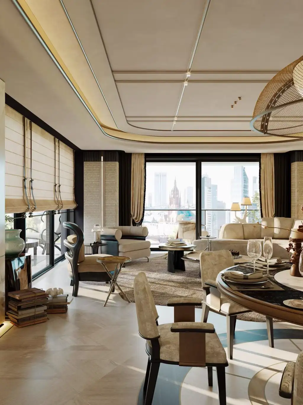 Light Luxury Interior Rendering 07, interior view 7