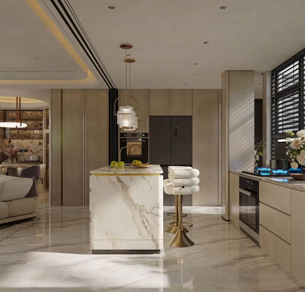 Light Luxury Interior Rendering 09, interior view 6
