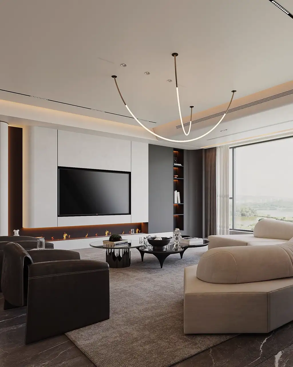 Light Luxury Interior Rendering 10, interior view 4