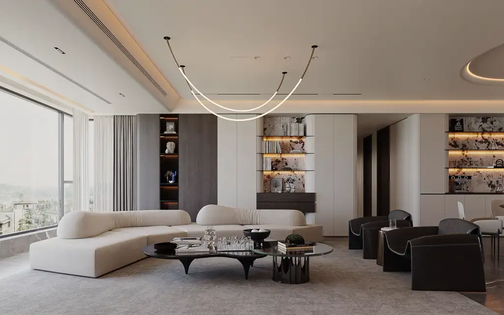 Light Luxury Interior Rendering 10, interior view 7