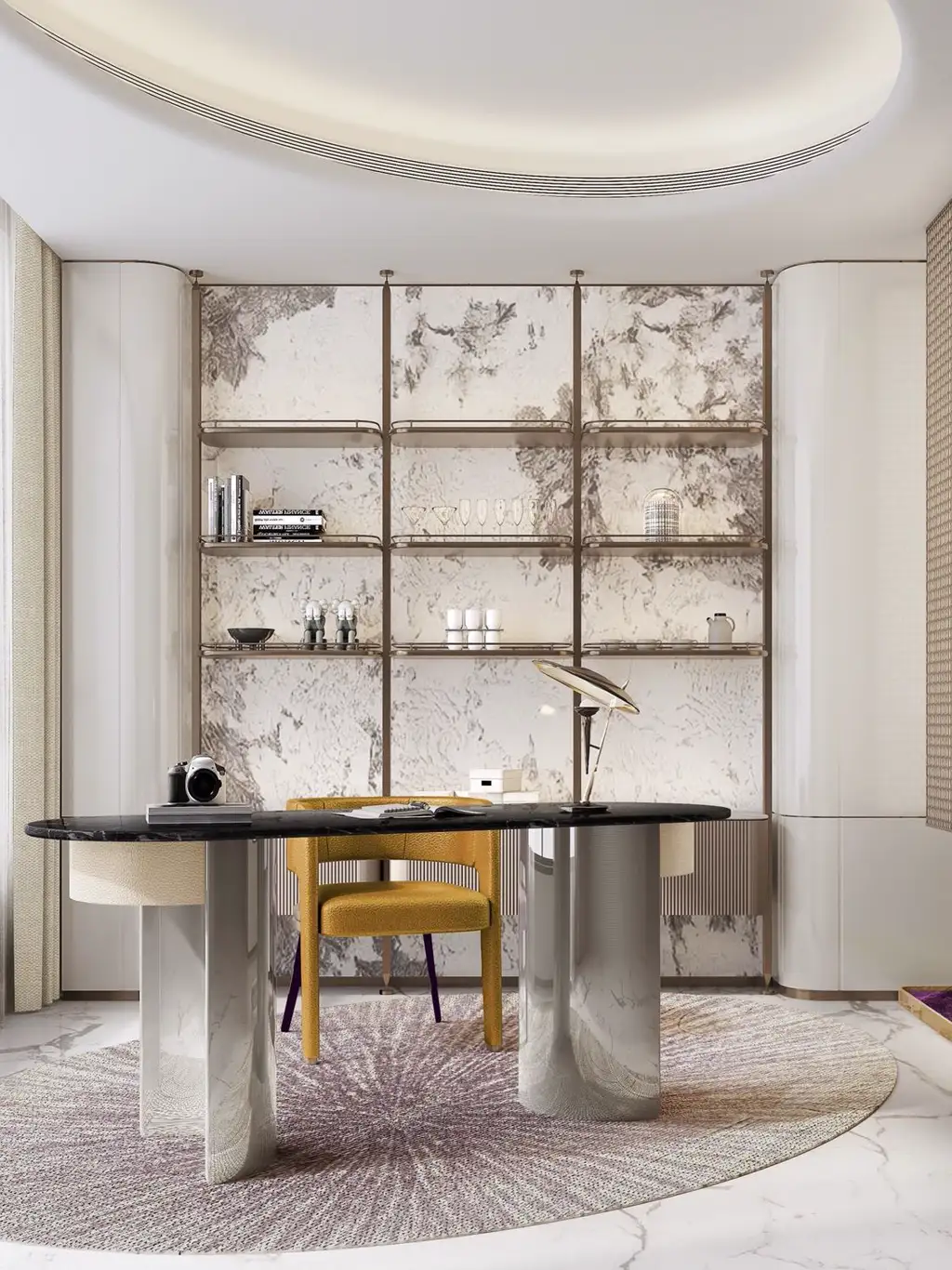 French Classic Interior Rendering 08, interior view 7
