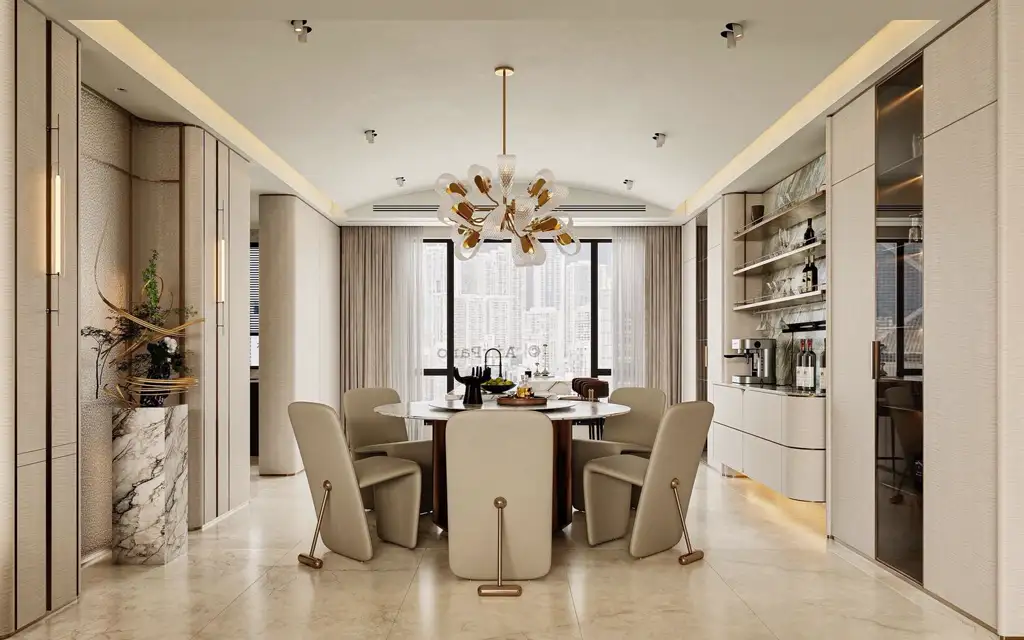 Italian Light Luxury Interior Rendering 09, interior view 3