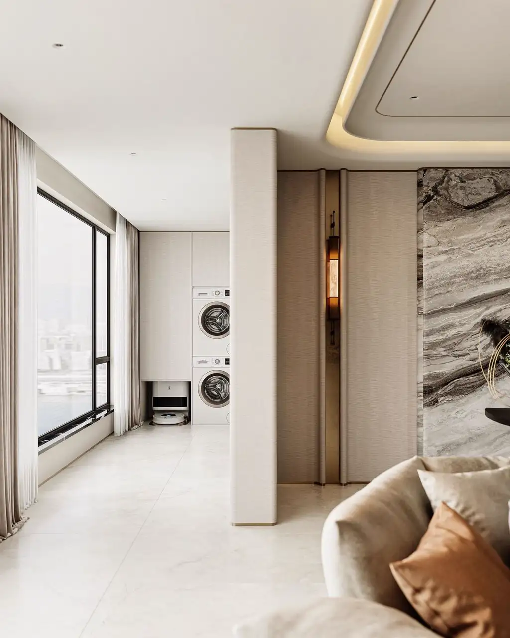Italian Light Luxury Interior Rendering 09, interior view 6