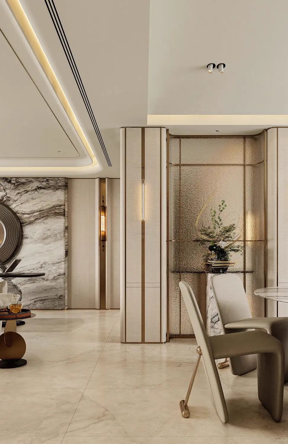 Italian Light Luxury Interior Rendering 09, interior view 7
