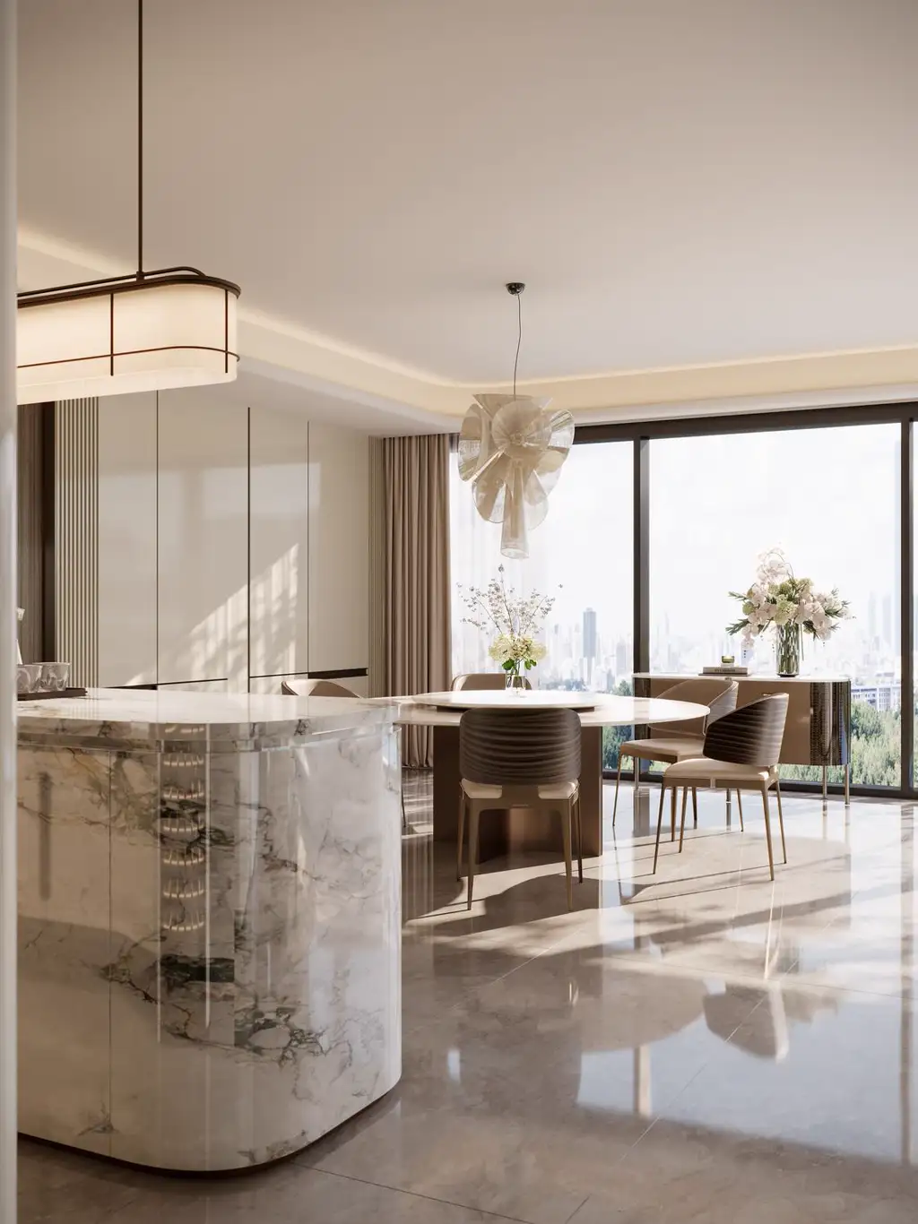 Italian Light Luxury Interior Rendering 10, interior view 8
