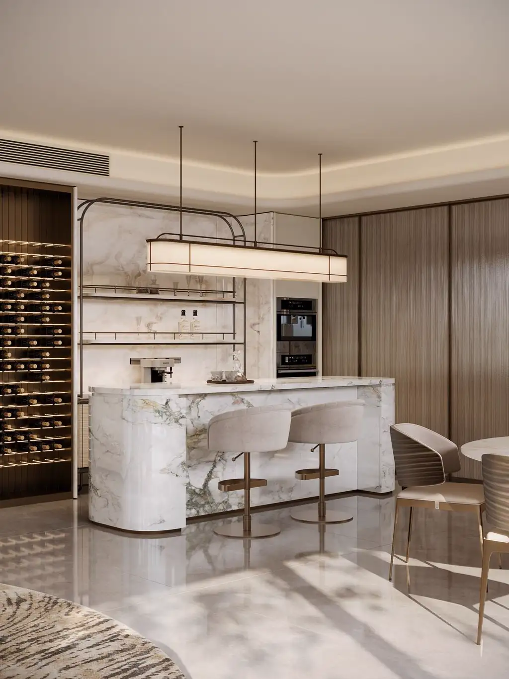 Italian Light Luxury Interior Rendering 10, interior view 9