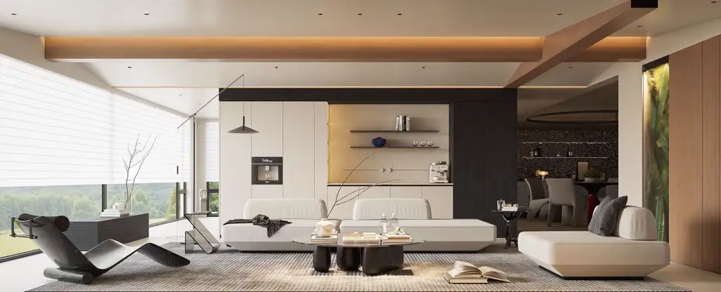 Italian Minimal Interior Rendering 21, interior view 2