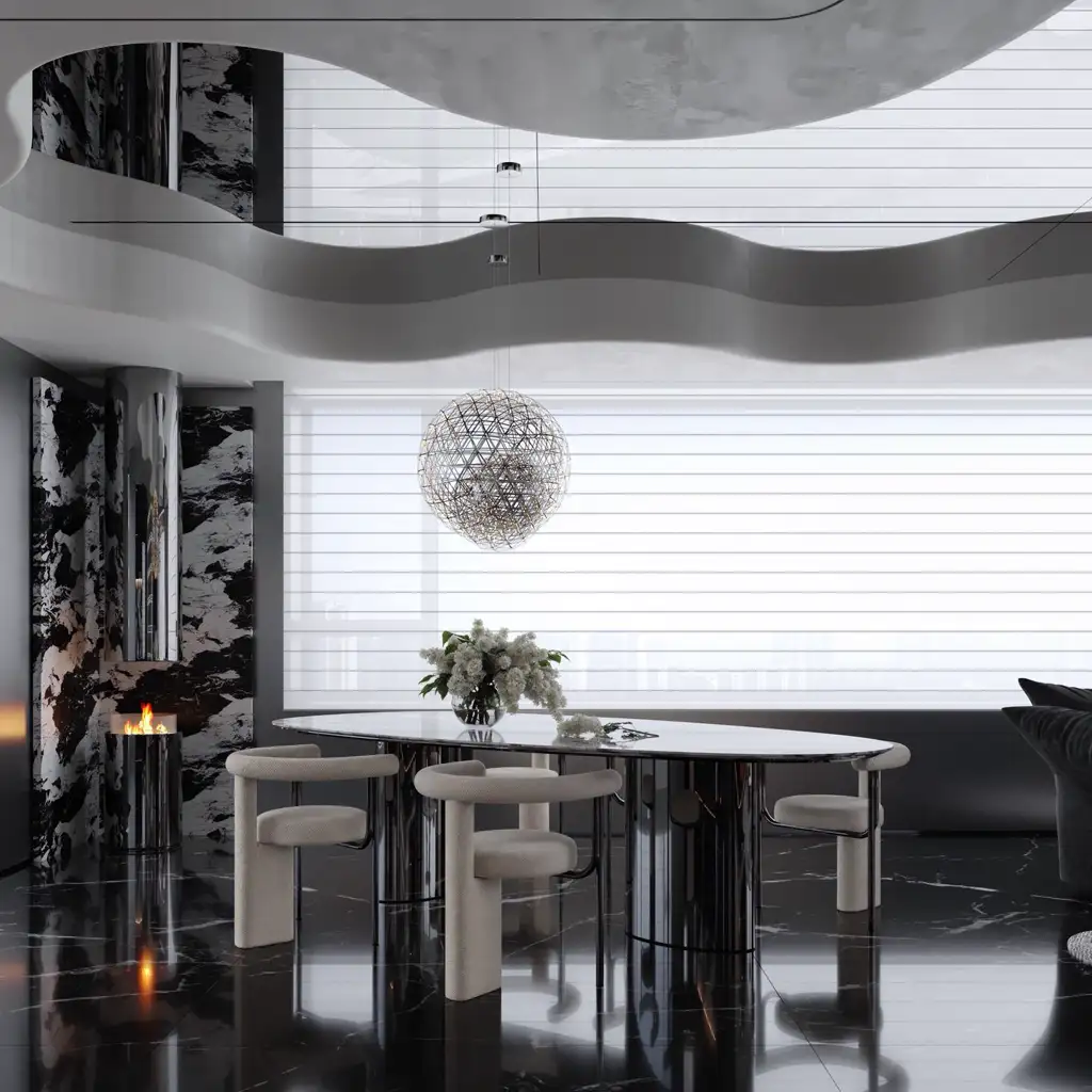 Double-height Villa Rendering 12, interior view 4