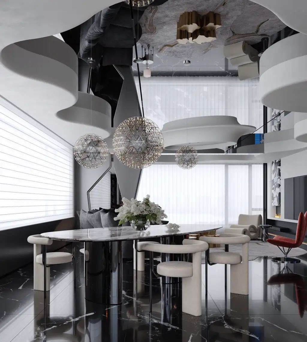 Double-height Villa Rendering 12, interior view 5